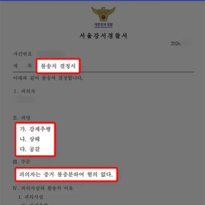 강제추행·상해·공갈 혐의, 모두 불송치｜성범죄 변호사